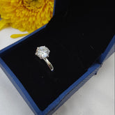 Classic Round Solitaire Ring in 925 Sterling Silver